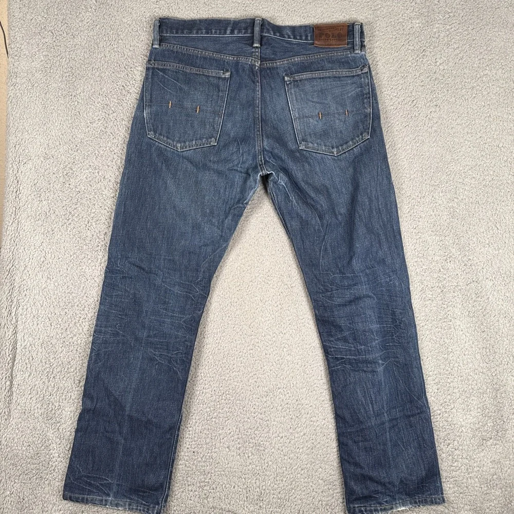 Polo Ralph Lauren Jeans Mens 35 x 32 Blue 100% Cotton Classic 867 Straight Leg